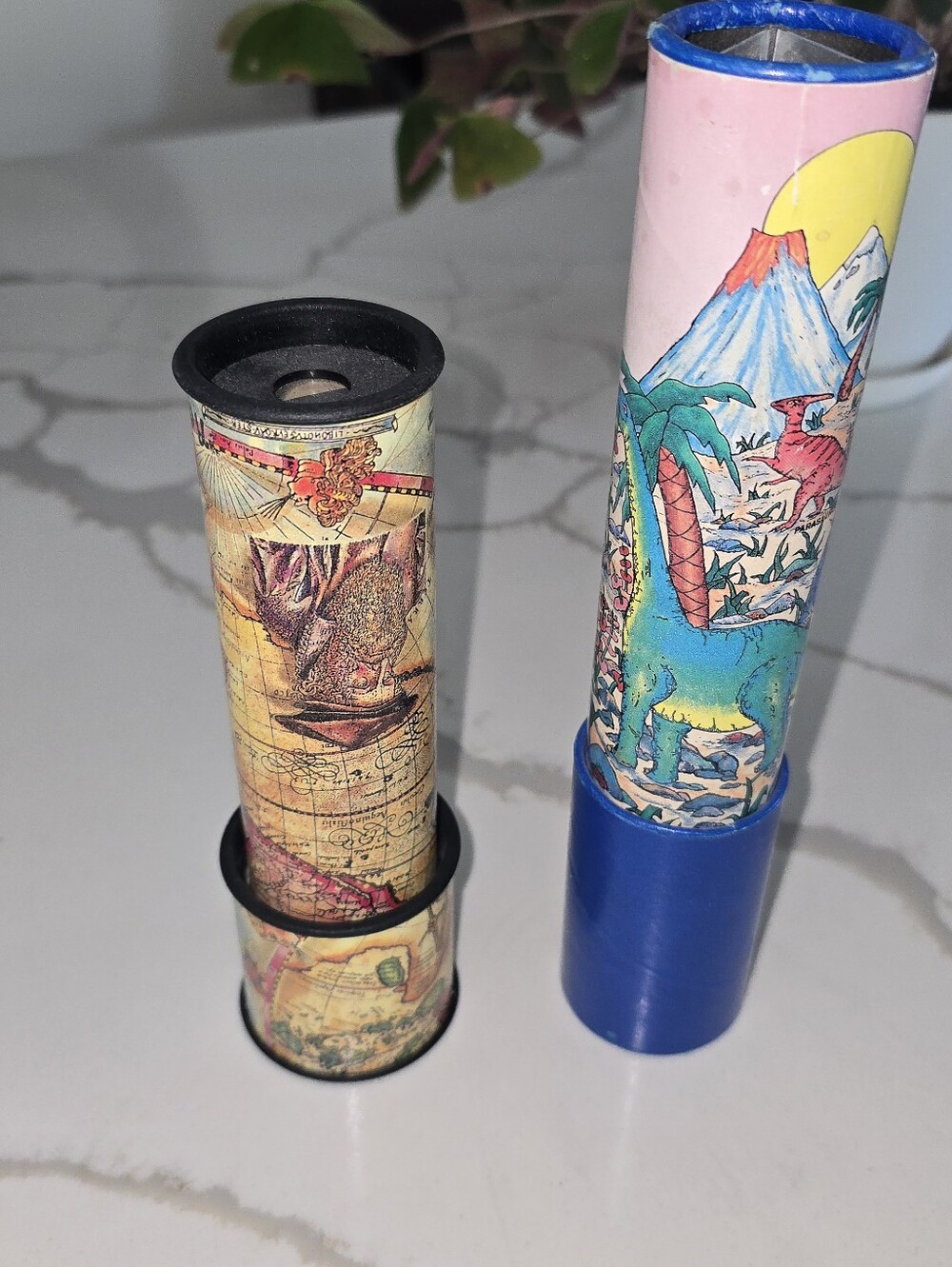 Vintage 1960s Dinosaur & Explorer Kaleidoscope Set | Let’s Step Back in Time!